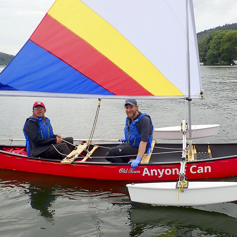Person and their PA sail together 