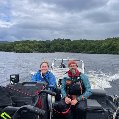 Wheelchair users drives powerboat