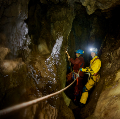 Underground abseiling