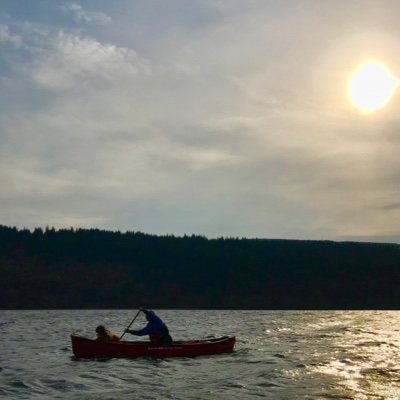 Rafted Canoes on loch Ness 