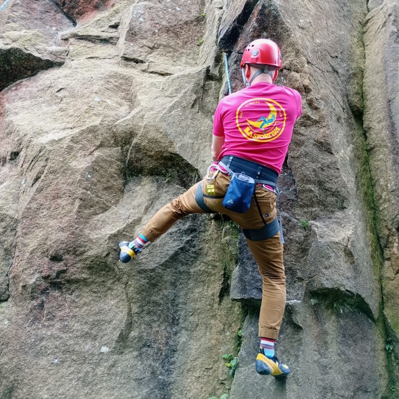 Close up of pink shirted man making a move 